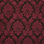 Tecido de Veludo Estampado Barroco Bordeaux - Ribes y Casals