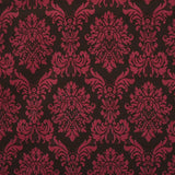 Tecido de Veludo Estampado Barroco Bordeaux - Ribes y Casals