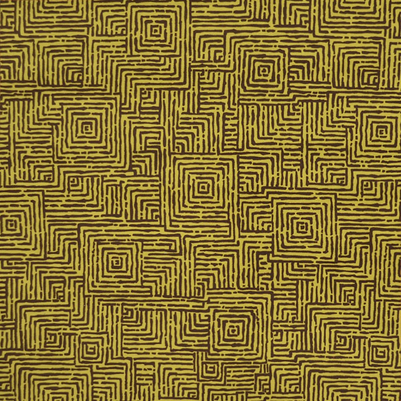 Tecido de Veludo Estampado Xadrez Amarelo - Ribes y Casals