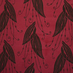 Tecido de Veludo Estampado Folha Castanho - Ribes y Casals
