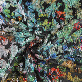 Tela Lentejuela Flor Rosa Palo - Ribes y Casals