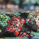 Tela Lentejuela Flor Rosa Palo - Ribes y Casals