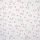 Tecido Turco Estampado Corujas Rosa-bebé - Ribes y Casals