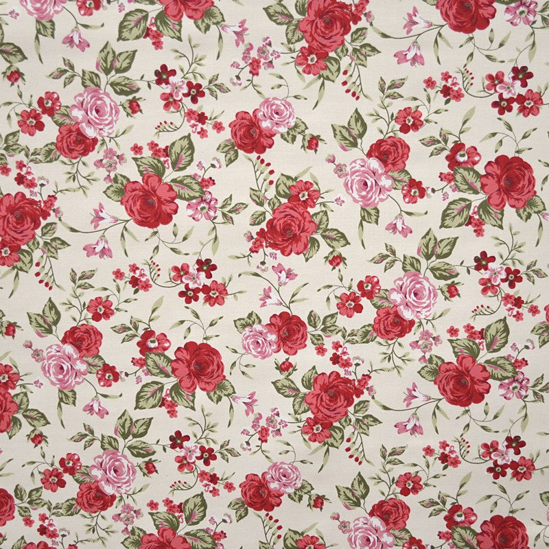 Tecido de Fanela Viyella Estampado Floral Pequeno Cru - Ribes y Casals
