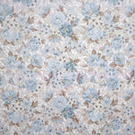 Tecido de Fanela Viyella Estampado Flores Azul-celeste - Ribes y Casals