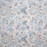Tecido de Fanela Viyella Estampado Flores Azul-celeste - Ribes y Casals