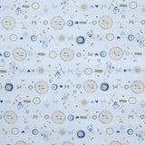 Tecido de Fanela Viyella Estampado Pintainhos Azul-celeste - Ribes y Casals