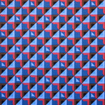 Tela Punto Jersey Geométrico Azul - Ribes y Casals