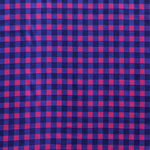 Tecido de Viscose Estampado Xadrez Fúcsia - Ribes y Casals