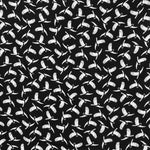 Tecido de Viscose Estampado Pássaros Preto e Branco - Ribes y Casals