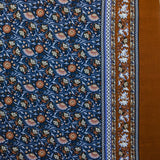 Tecido de viscose floral azul terracota - Ribes y Casals