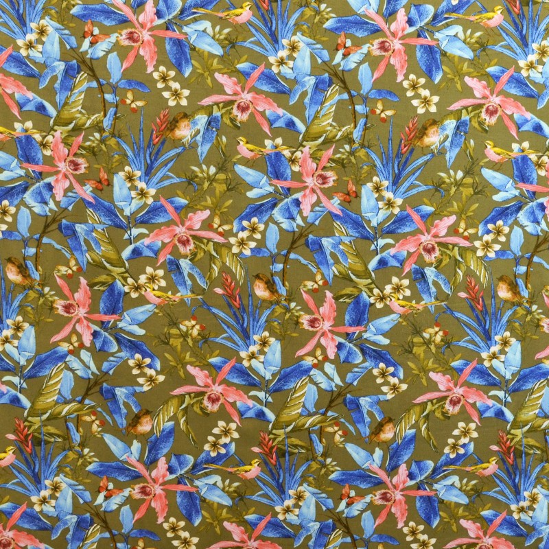 Tela Viscosa Fondo Kaki - Ribes y Casals