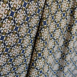 Tela Punto Jersey Geométrico Azul - Ribes y Casals