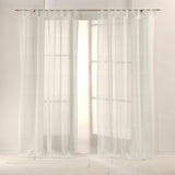 Retal Tela Visillo Vainica Poliester  Crudo 75x280 cm - Ribes y Casals