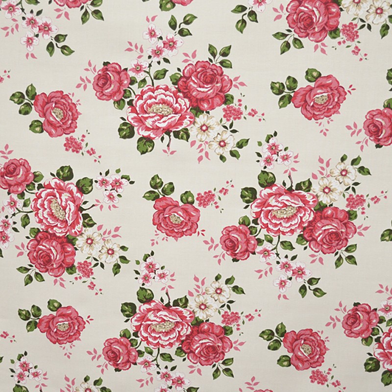 Tecido de Flanela Viyella Estampado Floral Fundo Cru - Ribes y Casals