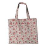 Tela Yute Decoración Estrellas Nieve Rojas - Ribes y Casals