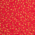 Tecido Acolchoado Natal Vermelho Ornamentos Ouro - Ribes y Casals