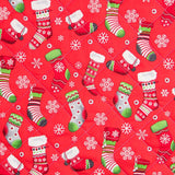 Tecido Acolchoado Natal Vermelho Meias - Ribes y Casals