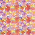 Popeline Viscose Flor Marmorizada Laranja - Ribes y Casals