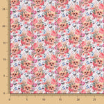 Algodão Floral Catrina Branco - Ribes y Casals