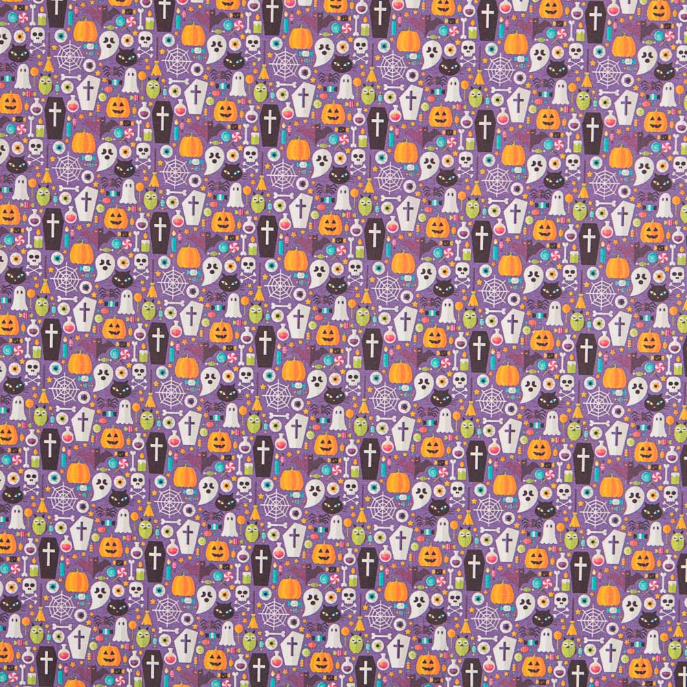 Algodão Halloween Lilás - Ribes y Casals