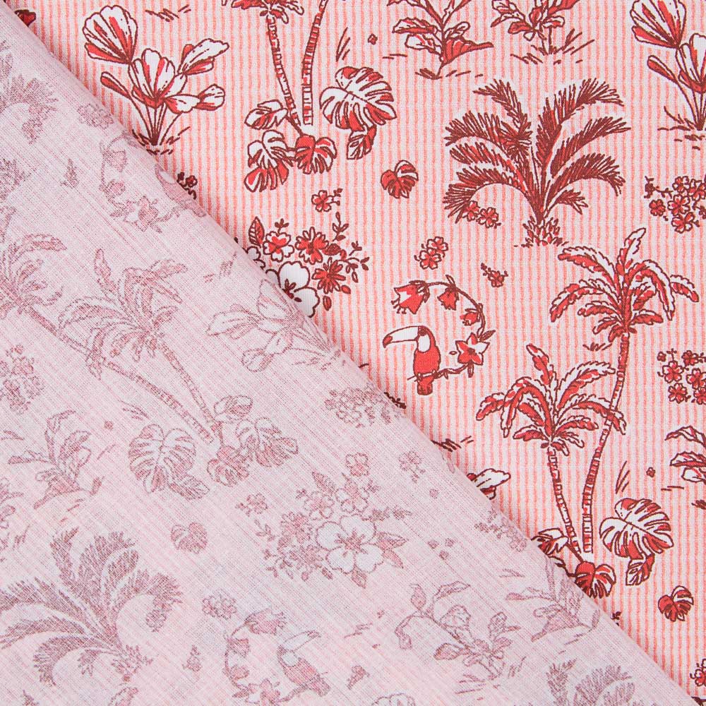 Algodão Popeline Vichy Tropical - Ribes y Casals