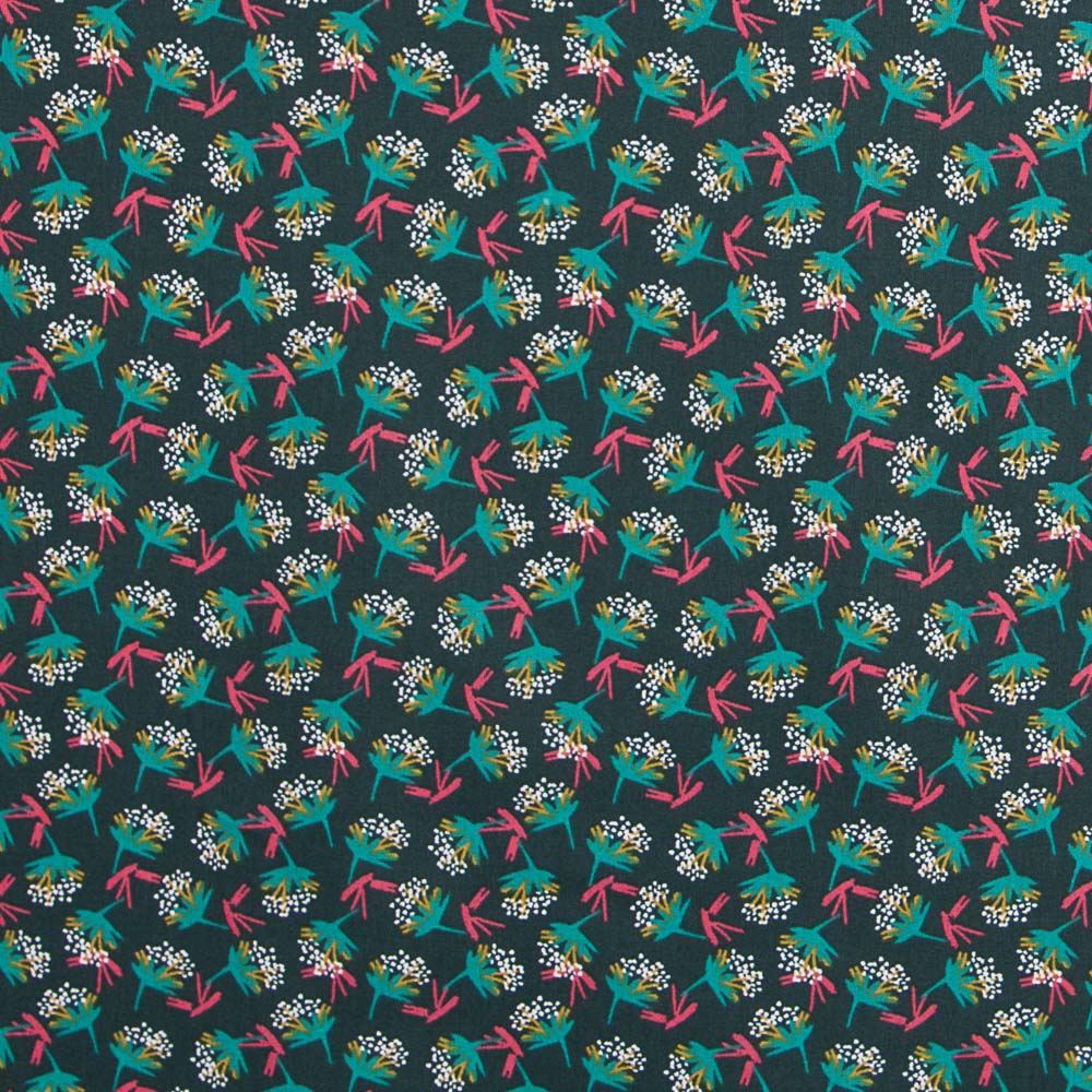 Algodão Ramo Verde Escuro - Ribes y Casals