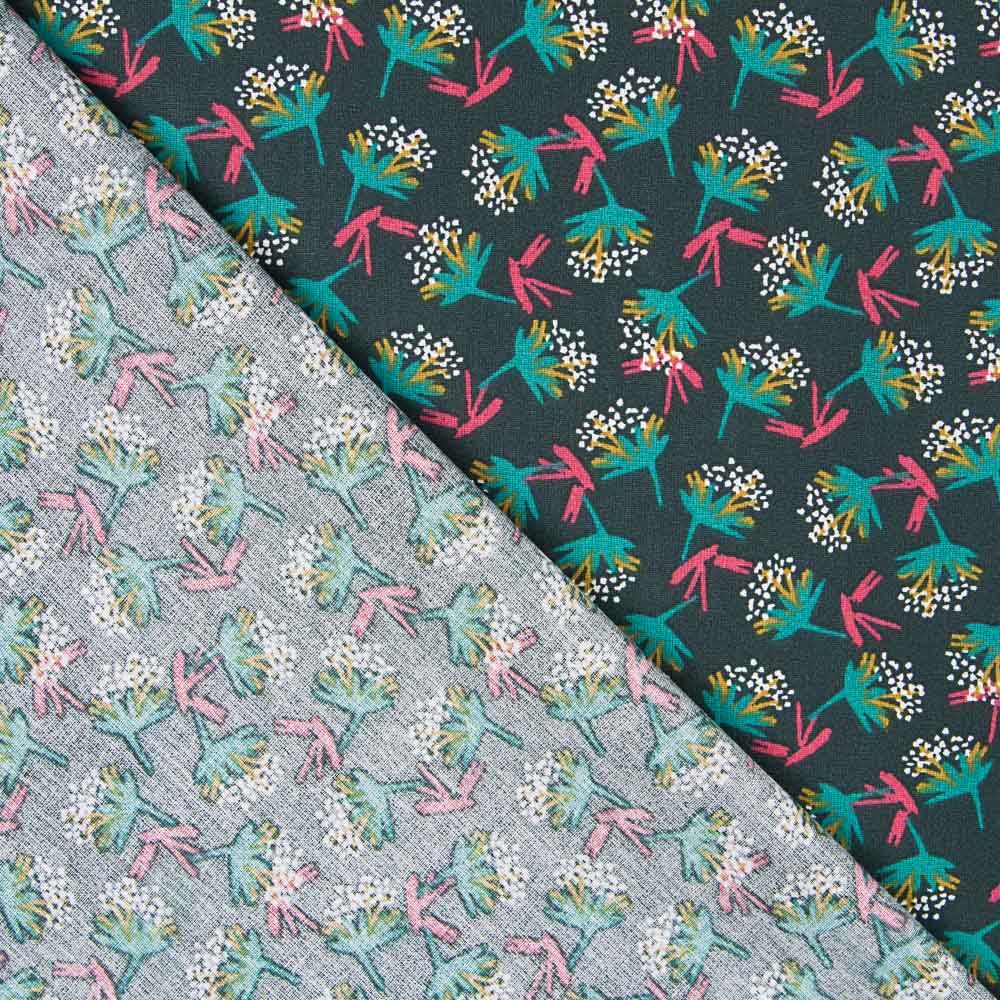 Algodão Ramo Verde Escuro - Ribes y Casals