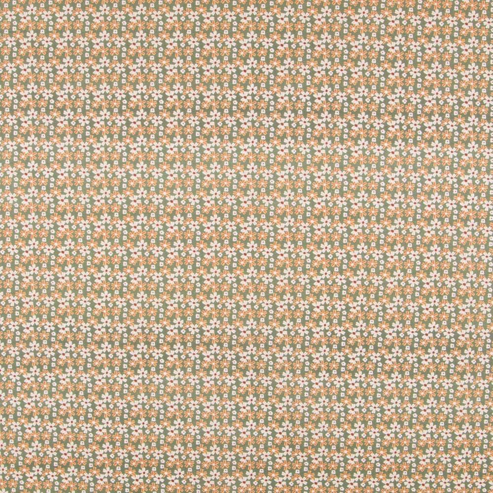 Algodão Popeline Floral Verde - Ribes y Casals