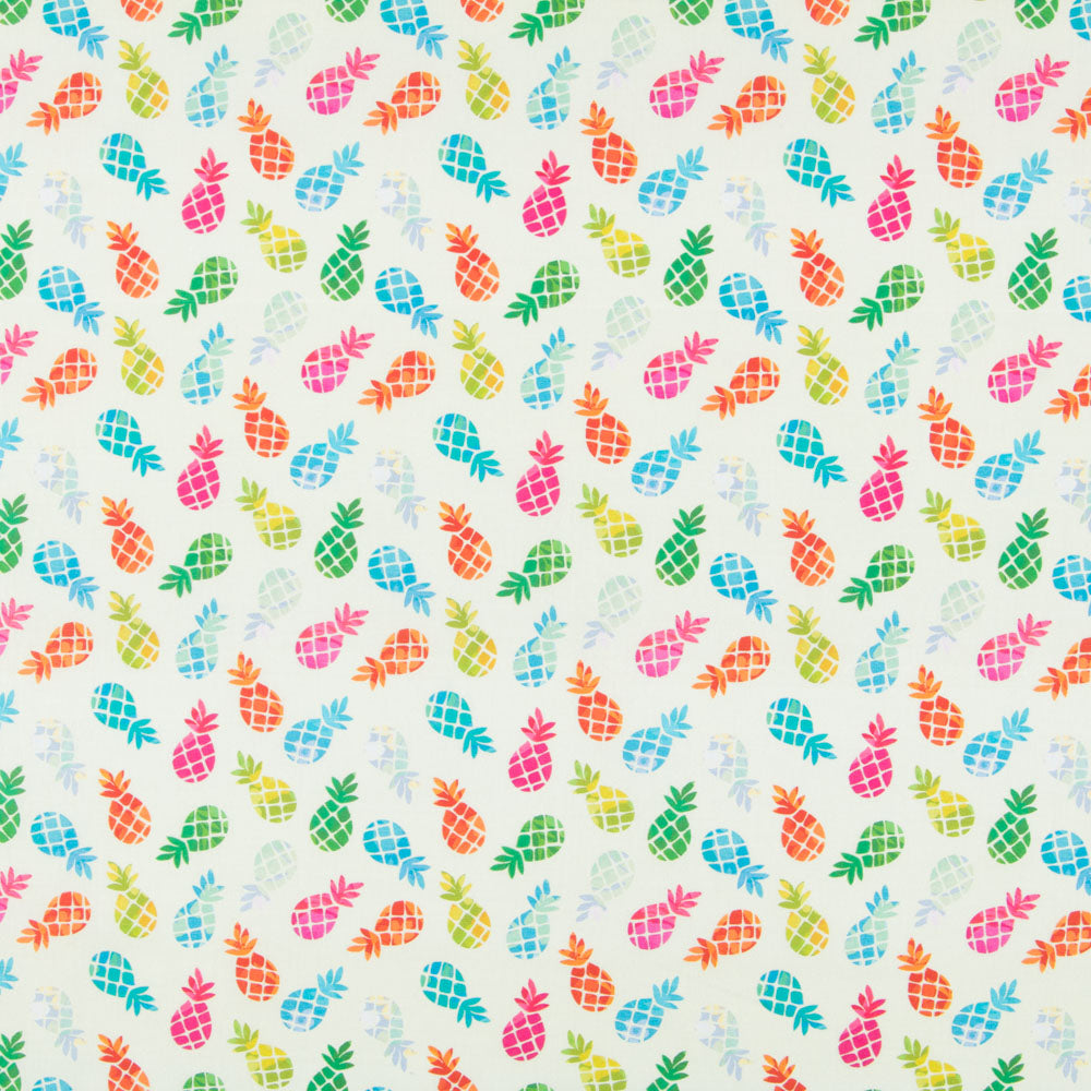 Algodão Popeline Ananás Verde - Ribes y Casals