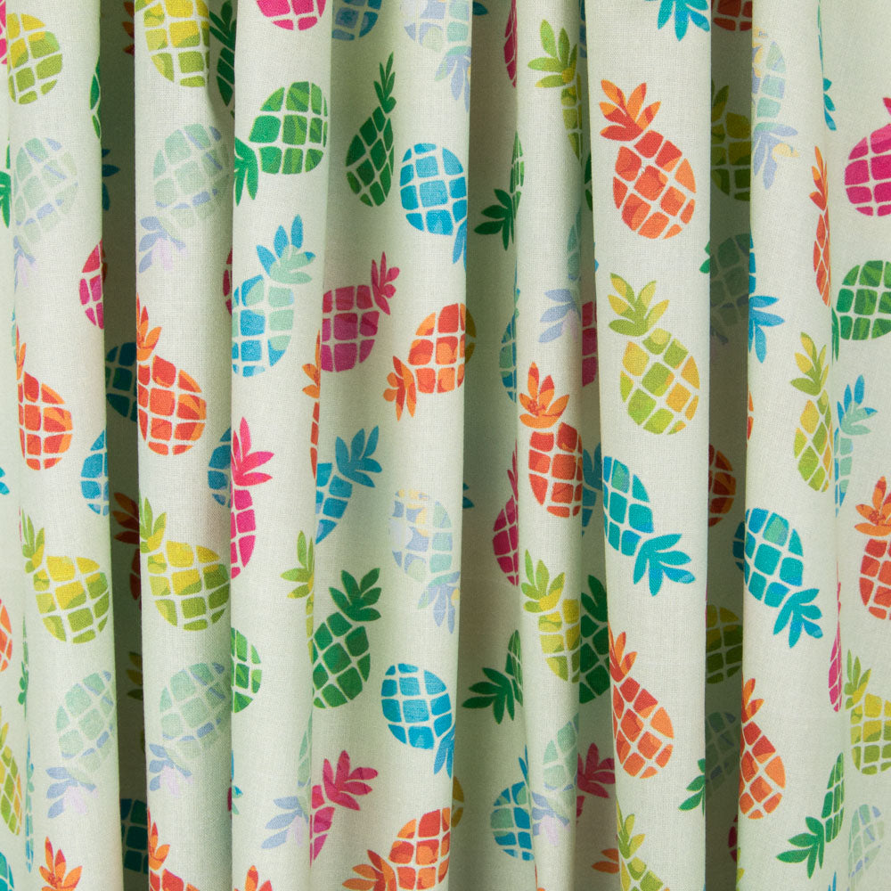 Algodão Popeline Ananás Verde - Ribes y Casals