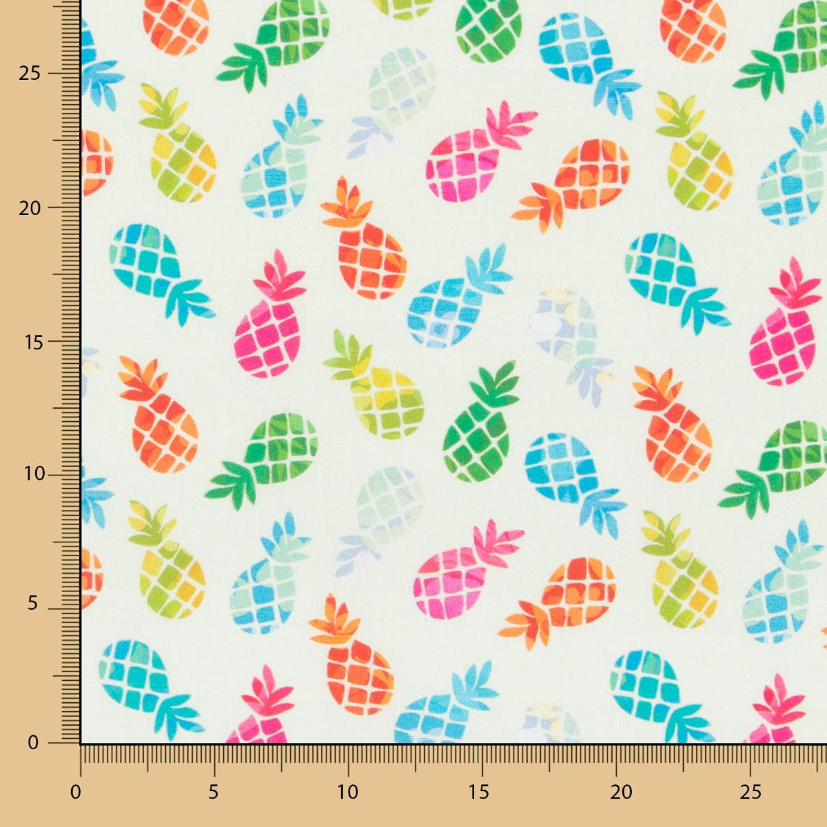 Algodão Popeline Ananás Verde - Ribes y Casals