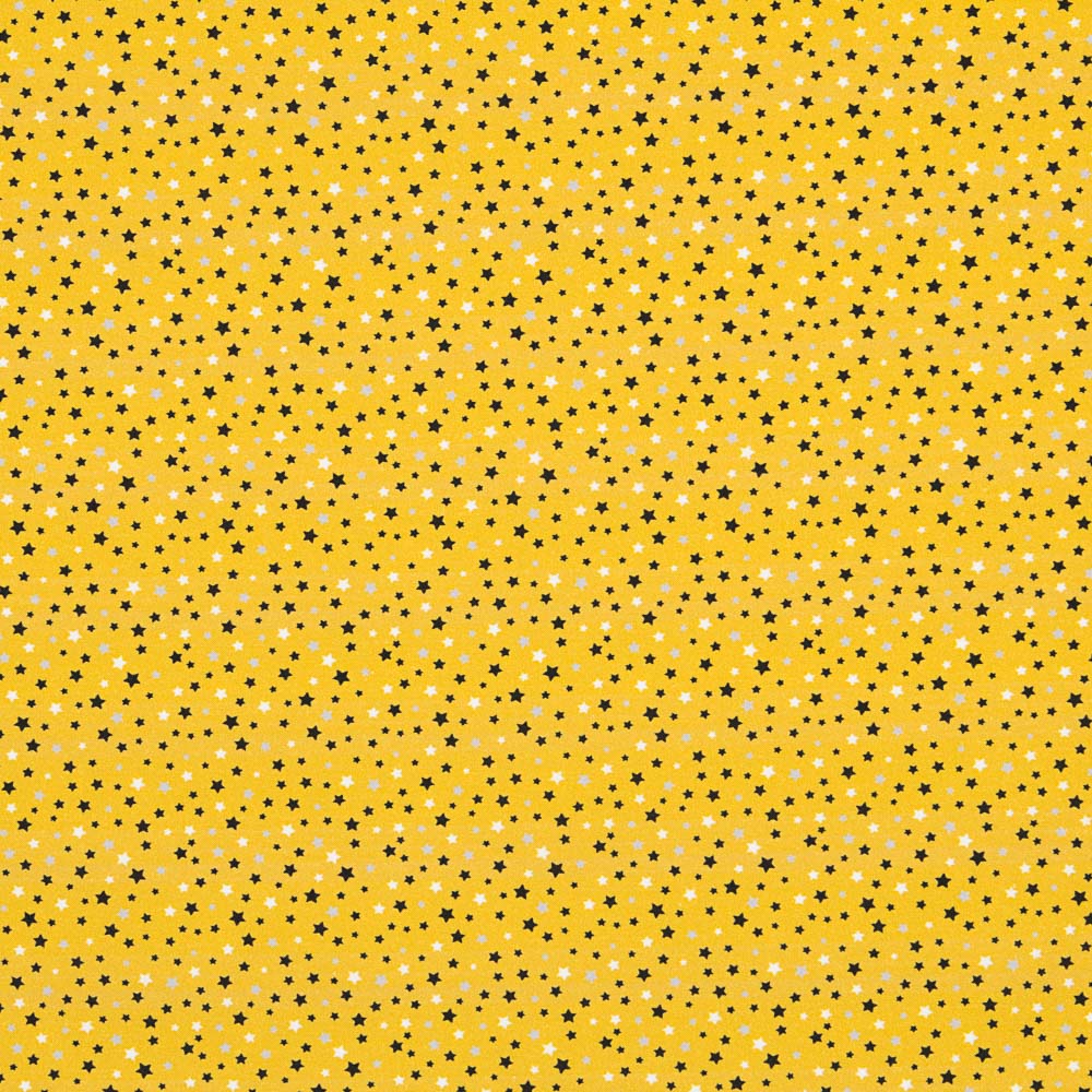 Algodão Multi-Estrelas Fundo Ocre - Ribes y Casals