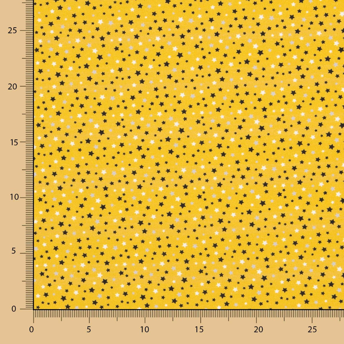 Algodão Multi-Estrelas Fundo Ocre - Ribes y Casals