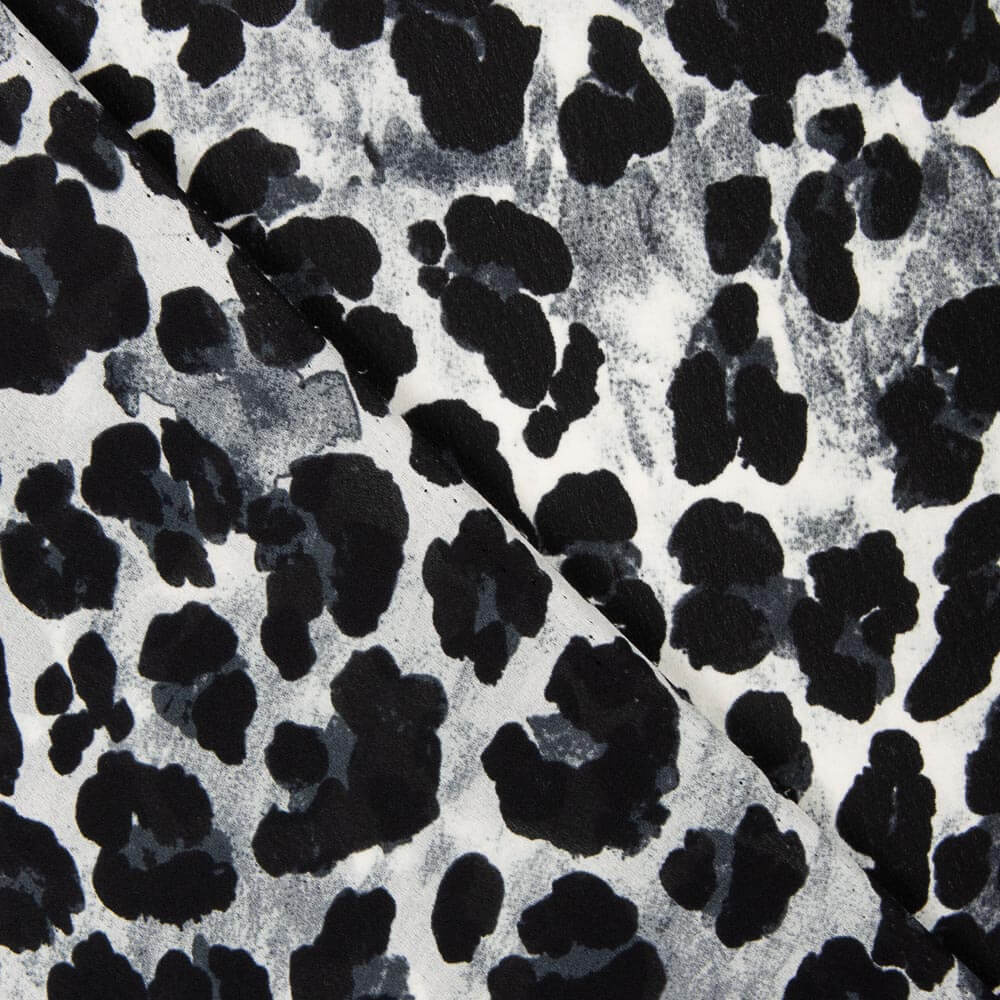 Georgette Leopardo Cinza - Ribes y Casals