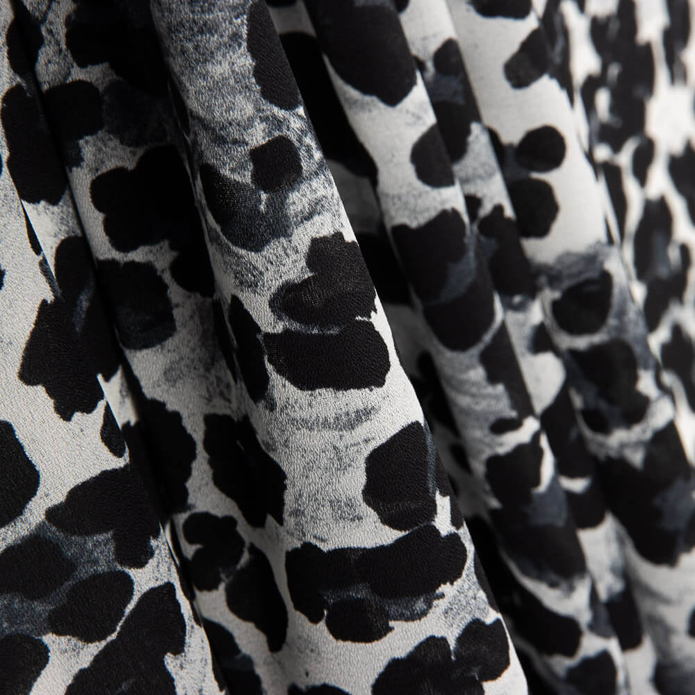 Georgette Leopardo Cinza - Ribes y Casals