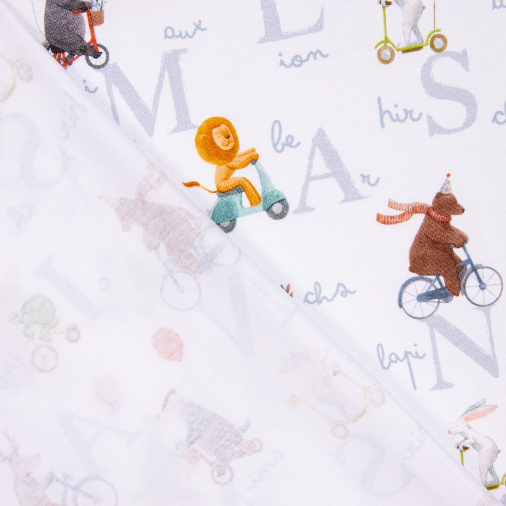 Malha de Algodão Infantil Alfabeto - Ribes y Casals