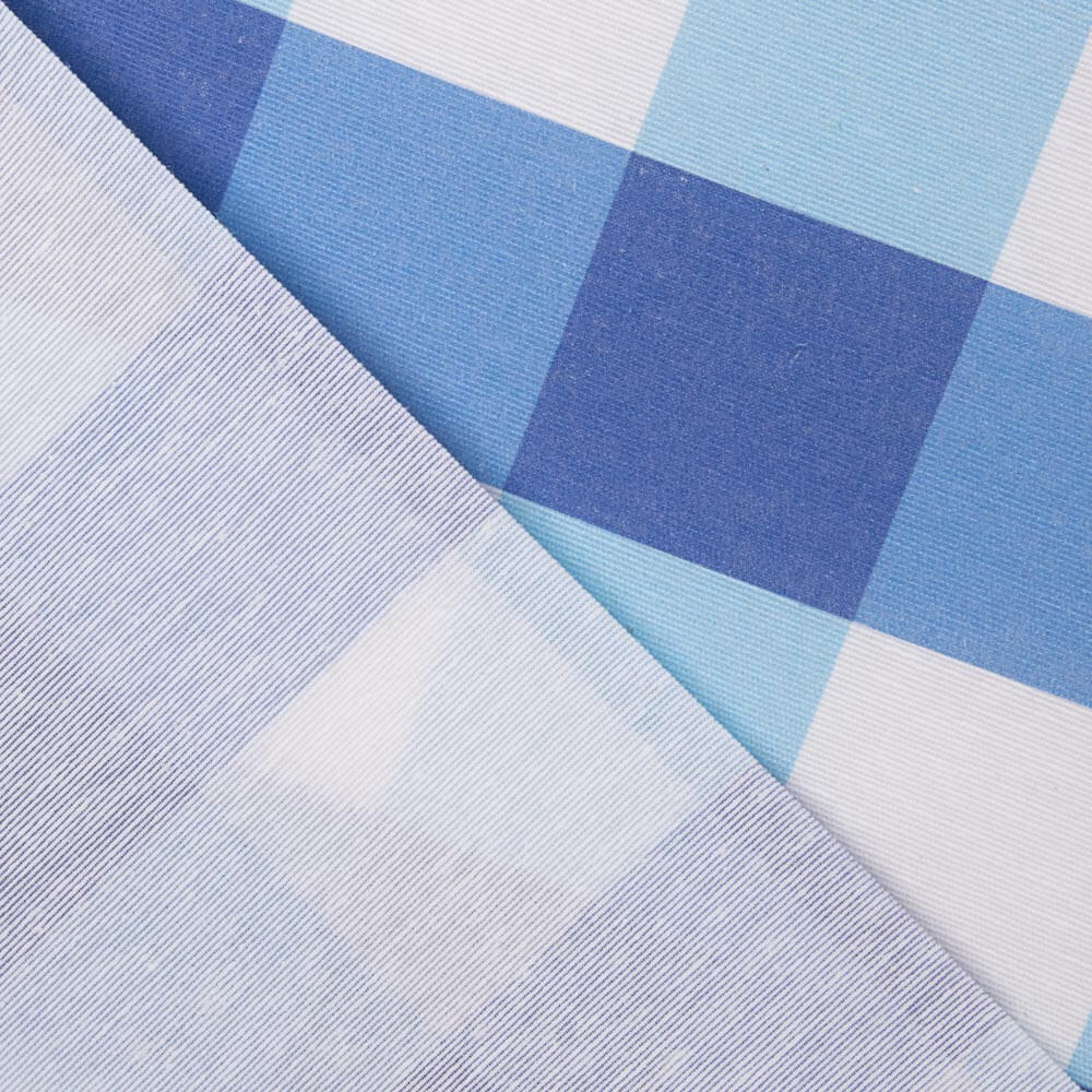 Toalha De Mesa Resinada Xadrez Maxi Azul - Ribes y Casals