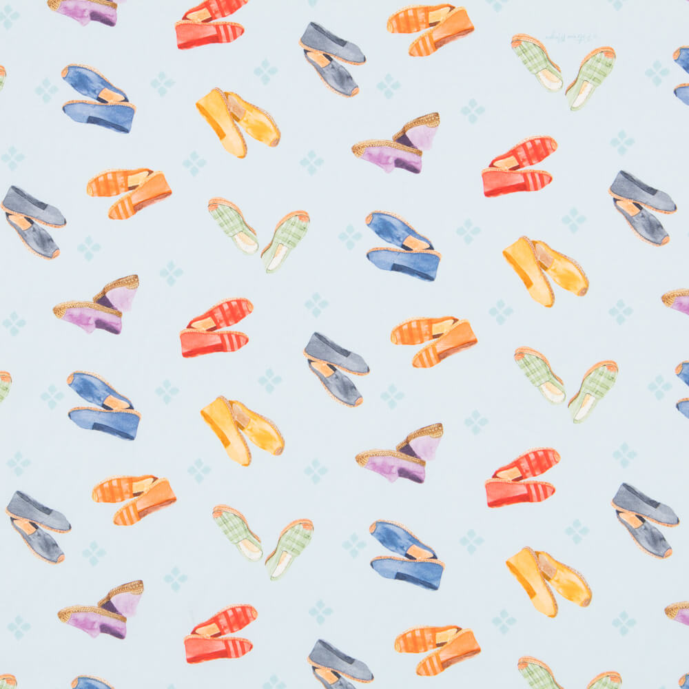 Popeline Espadrilles Blue - Ribes y Casals