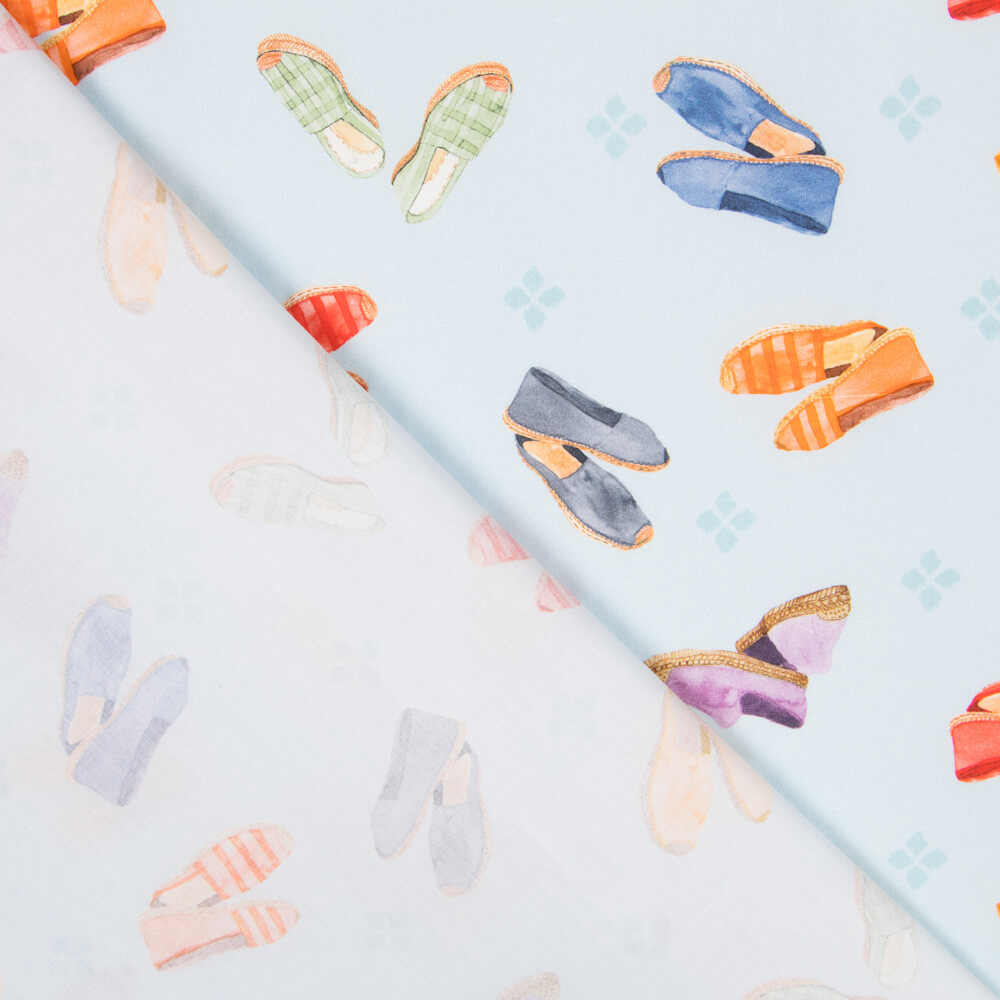 Popeline Espadrilles Blue - Ribes y Casals