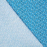 Popeline Viscose Micro Flor Azul - Ribes y Casals