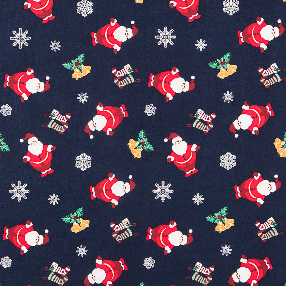 Algodão Santa Klaus Blue - Ribes y Casals