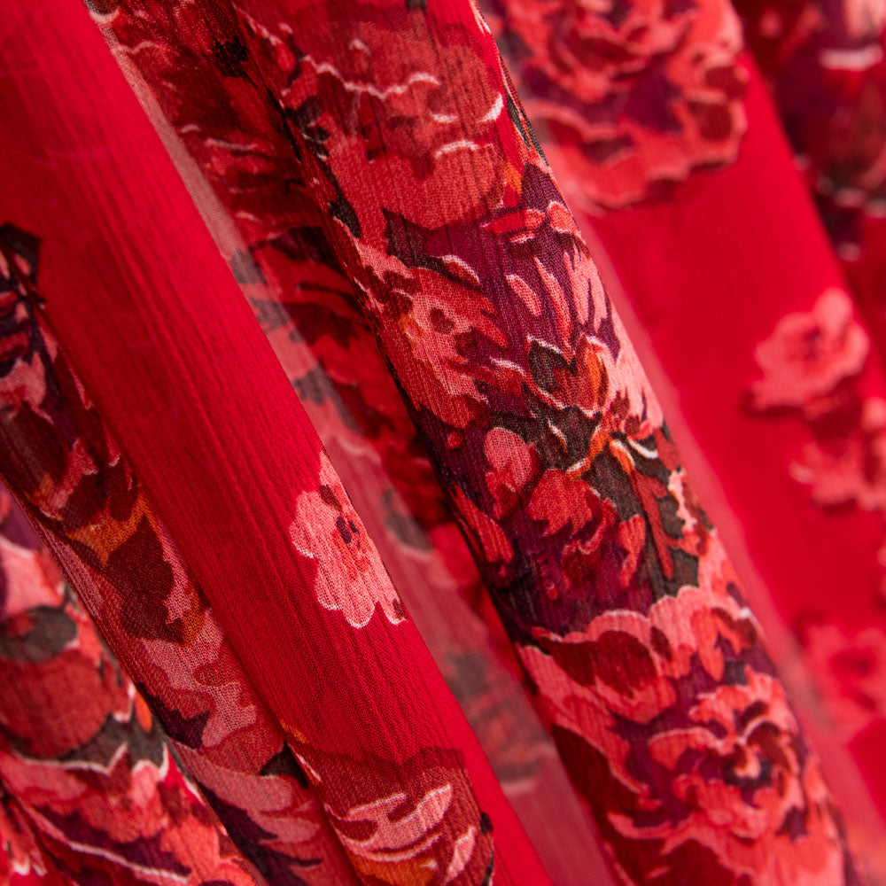 Tecido Bambula Poliéster Cretonne Vermelho - Ribes y Casals