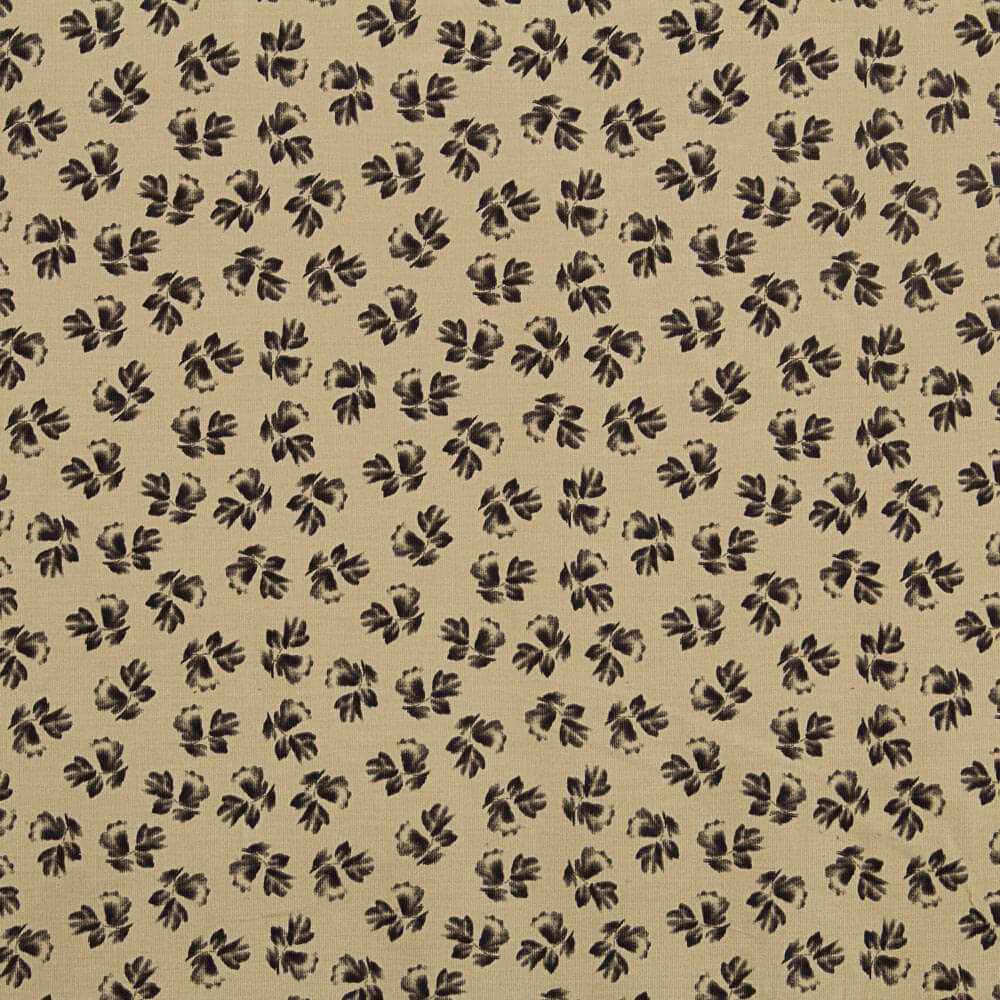 Bombazina Algodão Flor Camel - Ribes y Casals