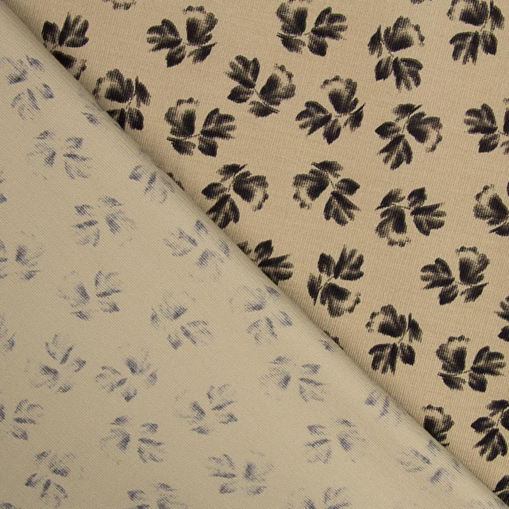 Bombazina Algodão Flor Camel - Ribes y Casals