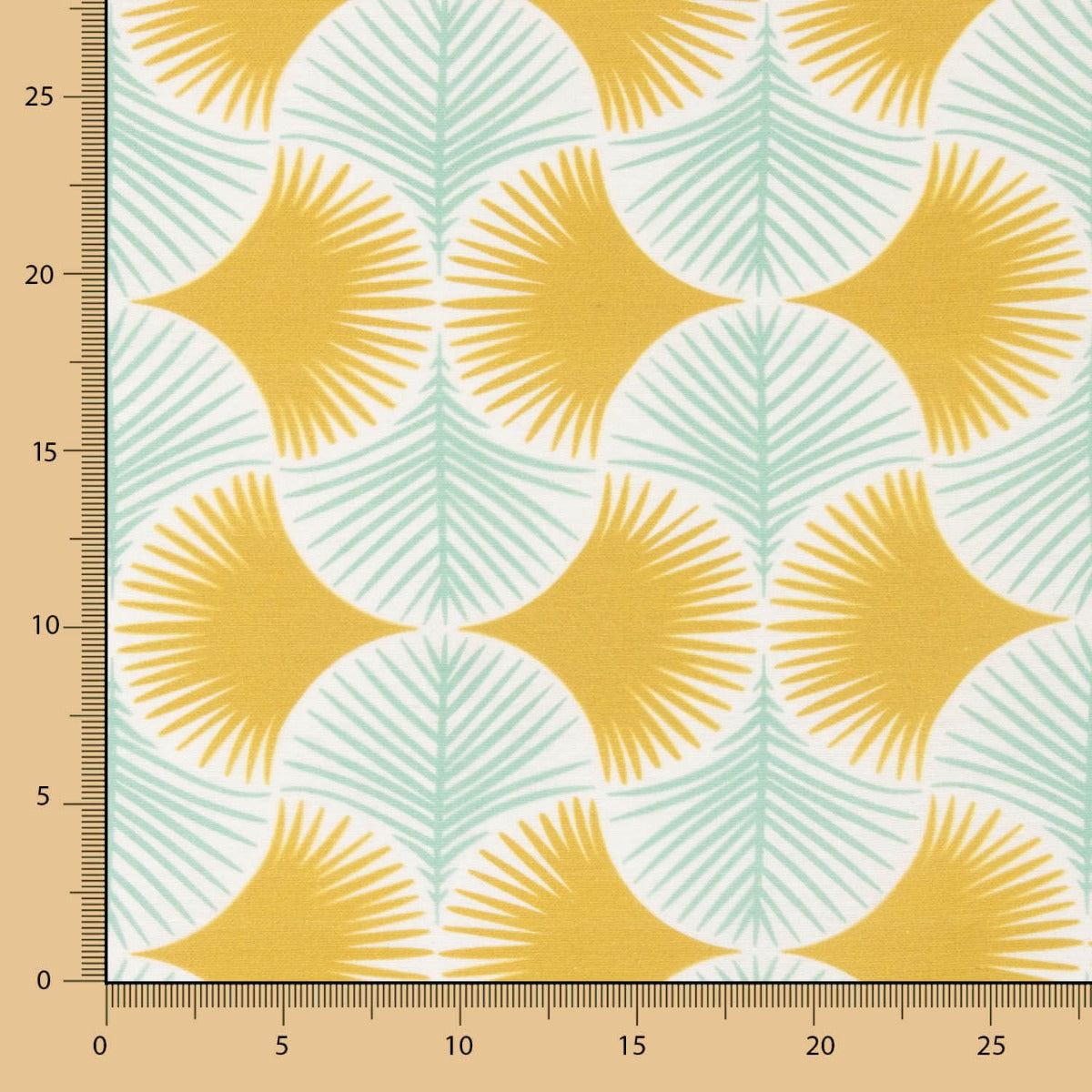 Loneta Estampada Geo Folhas - Ribes y Casals
