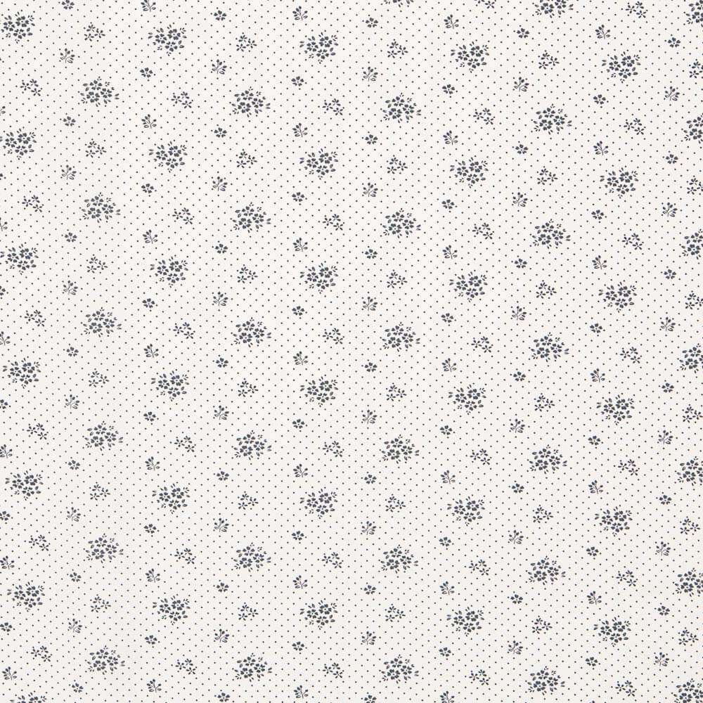 Popeline Viscose Buquê Branco - Ribes y Casals