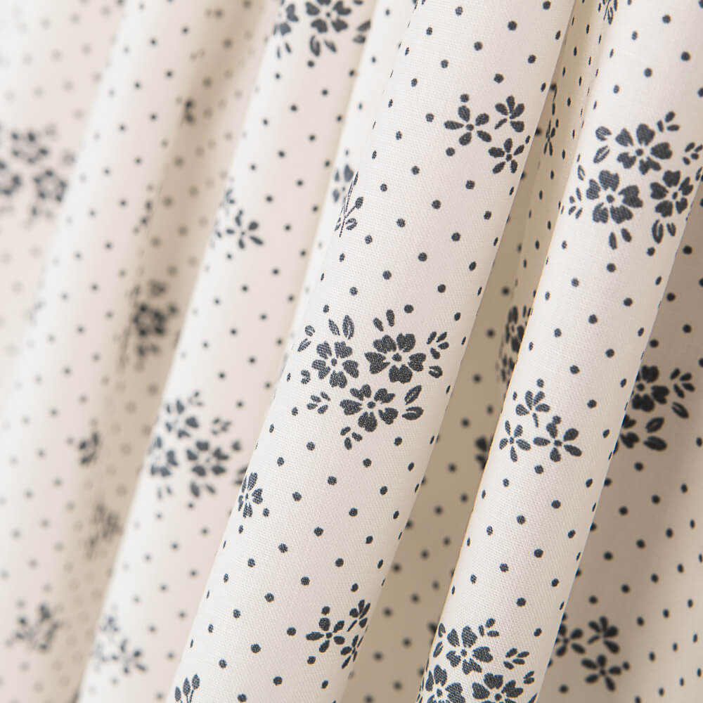 Popeline Viscose Buquê Branco - Ribes y Casals