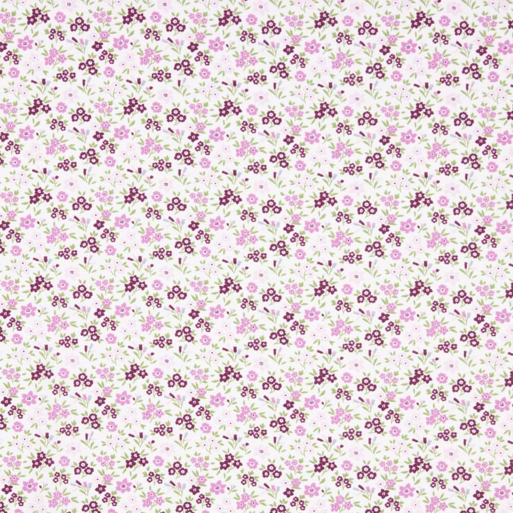 Popelín Algodón Flor Rosa - Ribes y Casals