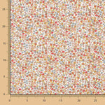 Popeline Viscose Flor Castanho - Ribes y Casals